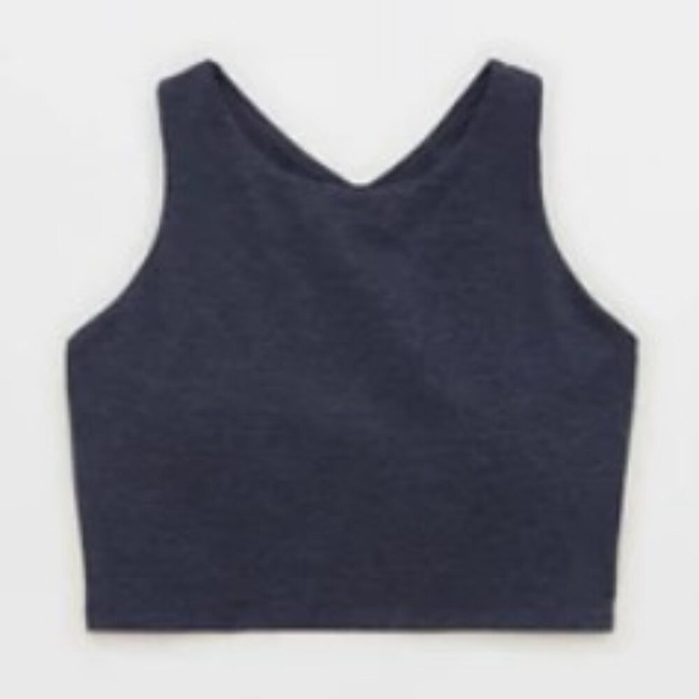 Aerie AE Offline Navy Blue Long Line Lightly Lined Sports Bra
